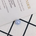 Perla única color lavanda con medio agujero para accesorios de cabello y joyería - Lavanda