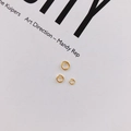 Tre anellini aperti dorati di varie dimensioni per la creazione di gioielli fai-da-te - 3mm / Oro