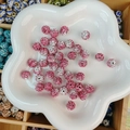 Perles boule disco strass roses et blanches étincelantes pour bijoux DIY et bracelets - Rond (10mm) / Dégradé de Rose