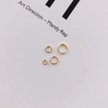 Anellini aperti dorati in quattro dimensioni per la creazione di gioielli e collane DIY - 3mm / K Oro