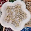 Perles disco strass jaune et argenté pour la création de bijoux artisanaux faits main - Rond (10mm) / Dégradé Jaune Clair