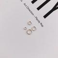Ensemble d'anneaux de jonction argentés brillants de différentes tailles pour bijoux DIY - K Blanc/Argent