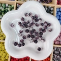 Perle d'espacement en strass violet et blanc pour la création de bijoux artisanaux - Rond (10mm) / Dégradé Violet Foncé