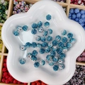 Boules de strass bleu étincelant perles d'espacement pour bijoux et bracelets DIY - Rond (10mm) / Dégradé Bleu Eau