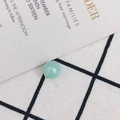 Cuenta semiperforada translúcida verde claro para joyería DIY y accesorios para el cabello - Verde
