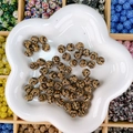 Perles strass léopard sphériques pour bijoux faits main DIY et accessoires artisanaux - Rond (10mm) / Léopard Brun Noir