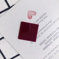 Close-up of wine red square resin pendant for DIY jewelry making accessories - Wine Red (4#)