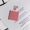 Close-up of a pink square resin charm for DIY jewelry making on a creative background - Smoky Pink (5#)