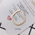 Macro shot of 43x40mm matte pale gold alloy irregular pendant for DIY jewelry making - Pale Gold Frosted Irregular Square Frame (6)
