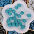 Perles disco pavées de strass bleu ciel étincelantes pour la création de bijoux DIY - Rond (16mm) / Bleu sarcelle