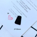 Schwarzer Harz-Trapezanhänger 21x20mm für DIY-Schmuckherstellung Zubehör - 1# (Schwarz)