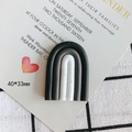 Detail of DIY rainbow pendant charms in 40x33mm size with matte finish for jewelry making - Black Grey White Speckled Style (11#)
