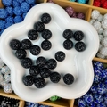 Perles disco noires de 10mm pavées de strass pour bijoux DIY sur un plateau blanc - Rond (16mm) / Noir
