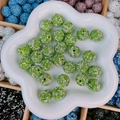 Perles boules strass vertes étincelantes pour bijoux DIY dans un organiseur en bois - Rond (16mm) / Ciel Étoilé Multi AB Éclatant