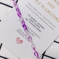Details der matt-violetten Harzkette mit Farbverlauf für DIY-Halsketten und Zubehör - Lila Rosa Farbverlauf (5#)