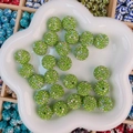 Perle boule disco strass vert clair 10mm pour la création de bijoux DIY - Style Ciel Étoilé Rond / 16mm / Vert Irisé