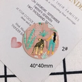 Detail eines 40 mm runden Acryl-DIY-Anhängers mit Leoparden- und Frauenillustration - 40*40mm / Frau Mit Leopard Illustration Runder Stil (2#)