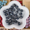 Perles boule disco strass noir brillant pour la fabrication de bijoux DIY - Style Ciel Étoilé Rond / 16mm / Bleu Foncé