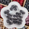 Perles boule disco strass noir et violet pour bijoux et bracelets DIY - Style Ciel Étoilé Rond / 16mm / Noir Violet Blanc
