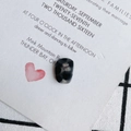 Detail van gepolijste onregelmatige bedel met marmerpatroon voor DIY-sieraden maken - Zwart Grijs (13#)