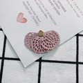 Detail of dusty pink lace flower accessory with intricate mesh texture and gold metal clasp - 4# Dusty Pink