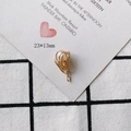 Detail of 23x13mm gold wire-wrapped pearl pendant charm for DIY jewelry making - Bird Nest Flower Bud Style (3#)