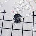 Détail macro du pendentif fleur en tissu multicouche avec calotte dorée pour bijoux DIY - Style Mixte Noir (8#)