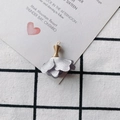 Colgante de flor de satén gris con alambre dorado para la creación de joyas artesanales - Gris (10#)