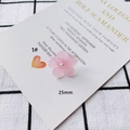 Detail of 25mm pink translucent cherry blossom acrylic pendant with small center pearl - Cherry Blossom Pearl Style (1#)