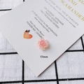 Detail showing 17mm pink acrylic flower petal charm with translucent layered texture - Layered Petal Shape (4#)