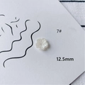 Detail view of 12.5mm white acrylic rose flower charms for DIY jewelry making - Radiating Petal Flower (7#)