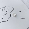 Macro shot of 10mm pearl white acrylic flower charm with detailed petal texture - Translucent Pearl White Flower (13#)
