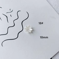 Macro shot of 10mm white acrylic rose flower beads for DIY jewelry making accessories - Pearlescent Translucent Flower (18#)
