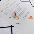 Nahaufnahme des vergoldeten Schmetterlings-Anhängers mit Zirkonia für DIY-Schmuck - Schmetterlingsform (8#)