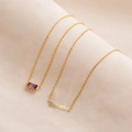 Minimalistisches Gold-Sternzeichen-Halsketten-Set mit Wassermann- und Geburtsstein - Wassermann