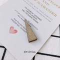 Macro shot of isosceles triangle wooden jewelry component with dark grain, size 40x14x5mm - Dark Wood Triangle (40x14x5mm)