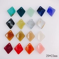 DIY diamond acrylic resin pendants with marble texture in 17 colors for jewelry making - Mixed