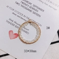 Detail of 33x30mm gold wire-wrapped circular pendant with crystal beads for DIY jewelry - Crystal Round Pendant (3#)