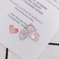 Pink glitter resin mermaid tail charm for DIY earrings and jewelry making - Transparent Pink (1#)