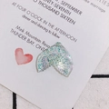 DIY colorful resin mermaid tail pendant with purple and green sequins for jewelry making - Fishtail Shape / Iridescent Green Purple (2#)