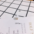 Detailed view of 10x7mm white pearl charm with gold ring for DIY earring design - 10x7mm White Pearl Pendant Style (8#)