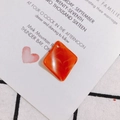 Orange diamond-shaped resin pendant with marble texture for DIY jewelry making - 2# Orange Marble