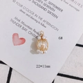 Detailansicht des handgefertigten 22x11mm Perlenanhängers mit Golddrahtwicklung - Ovaler Mehrperlen-Wickelstil (6#)