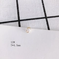 Detailed macro view of 12# white pearl pendant with 7x4.5mm gold base for DIY jewelry - 7x4.5mm Mini Pearl Pendant (12#)