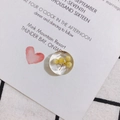 Macro detail of multifaceted resin charm with yellow dried flowers for DIY jewelry - Yellow Gypsophila Inlaid Style