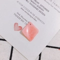 Pink marble texture resin rhombus pendant with pre-drilled hole for DIY earring jewelry - 4# Pink Marble