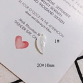 Detailed view of carved white mother-of-pearl leaf pendant 20x10mm for DIY jewelry - White Broad Leaf Style (1#) / 20*10mm