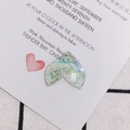 Resin mermaid tail pendant with green sequins for DIY earrings and jewelry making - Transparent Green (6#)