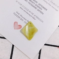 Rhombus resin pendant with green marble pattern for DIY jewelry and earrings - 7# Pale Green Marble