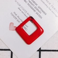 Vibrant red geometric resin square pendant accessory for DIY earring jewelry making - Solid Red (6#)